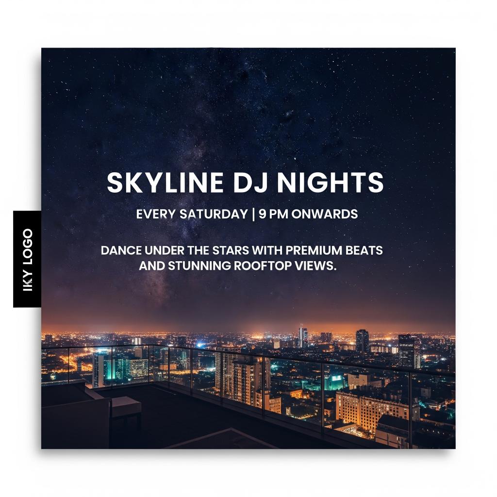Skyline DJ Night at Dixita D'Elixir – Best Rooftop Café Kamla Nagar Agra